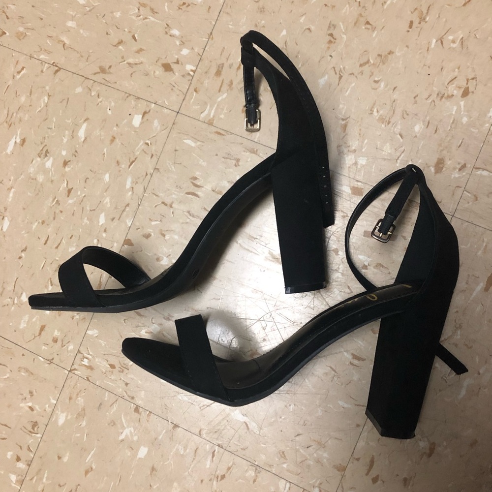 Taylor Black Suede Ankle Strap Heels Lulu’s